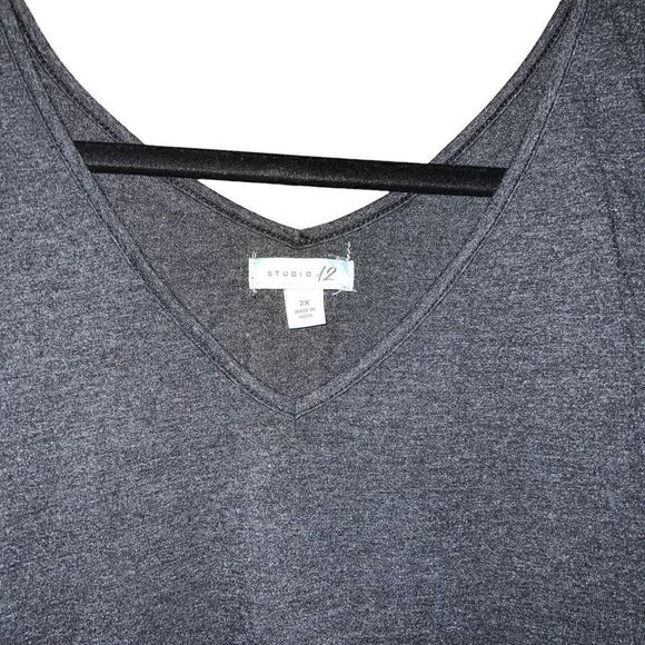 STUDIO 12 Grey Tie-Dye Tank Top Dress Size 2X - Picture 3 of 8